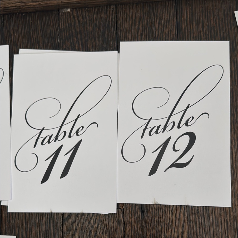 WEDDING / EVENT BUNDLE: gold placeholders (10), table numbers (25+1), napkins - Picture 4 of 8